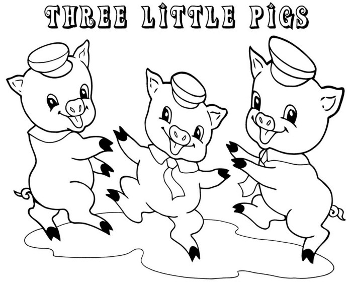 Animal coloring pages pig