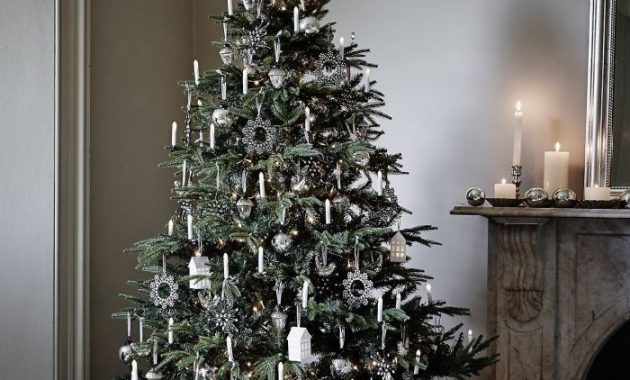 Silver and white christmas decor