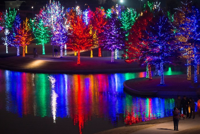 Lighted outdoor christmas decor