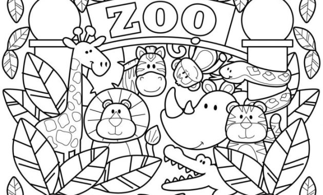 Coloring page zoo animals